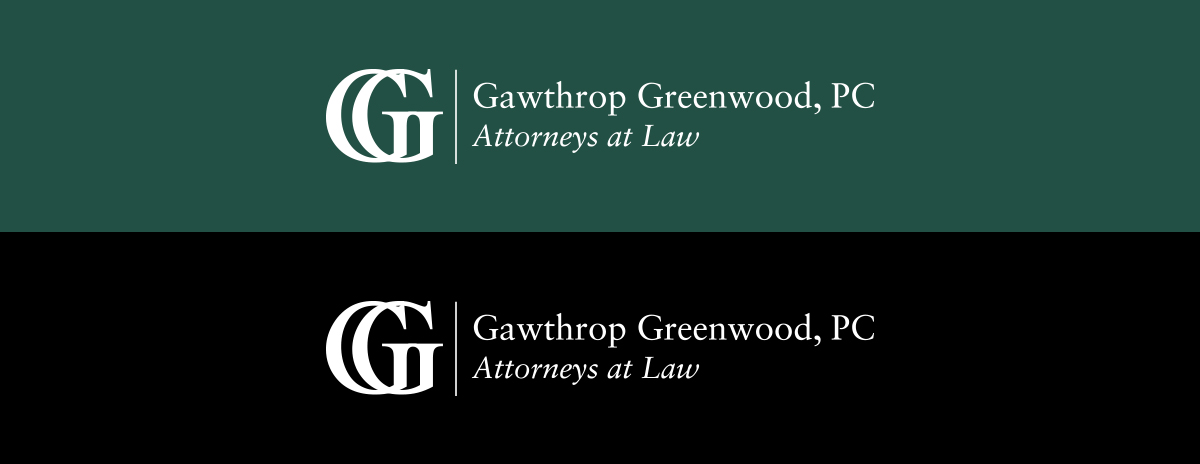 white logo on color